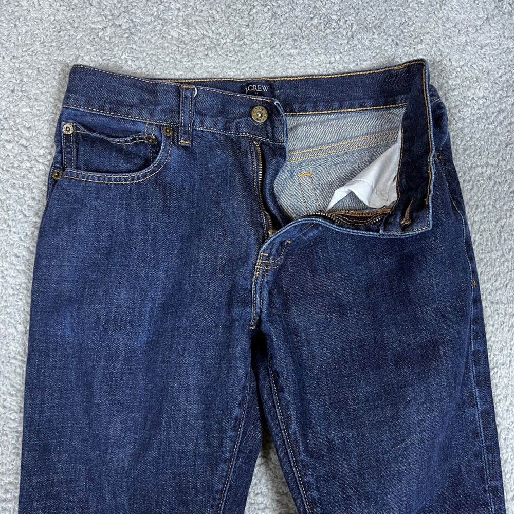 J.Crew Driggs Jeans Mens 28x30 Indigo Blue Excellent Slim Fit Dark Wash Denim‎